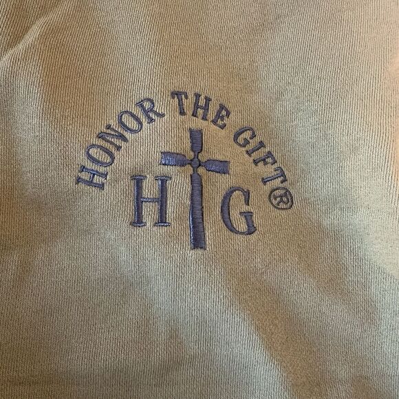Honor The Gift Prep School Henley Sweatshirt Size 3XL Mustard Yellow Pullover - Picture 7 of 11